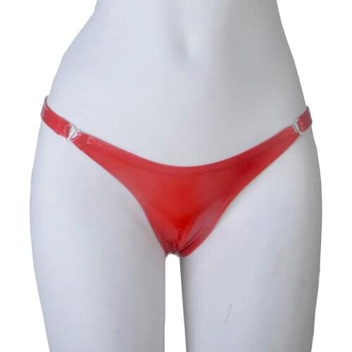 Wet Look PVC Underwear Women Thongs And G Strings Shiny PU Leather Lingerie Tanga Calcinha Hot Sexy Bikini Bragas Panties Briefs