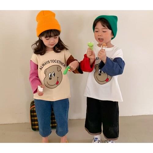 MILANCEL 2021 Summer New Kids Tees Cartoon Boys O Neck Long Sleeve Girls T-shirt