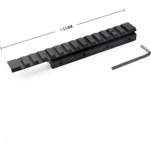 Extend Weaver Scope Mount Picatinny Rail Adapter 11mm to 20mm Converter Tactical Bases Rifle Airsoft Hunting Rail Adapter 155mm