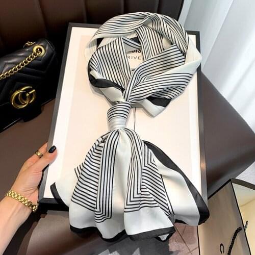 2021 new spring ladies scarf high quality shawl silk fashion scarf headscarf beach sunscreen bag headscarf scarf 40cm*160cm