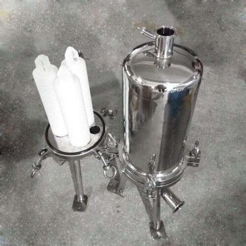 SUS304 Sanitary Filter Microporous Membrane High Precision Pipe Filter Vacuum Filter Oil Separator 10 inch 3 Filter Element