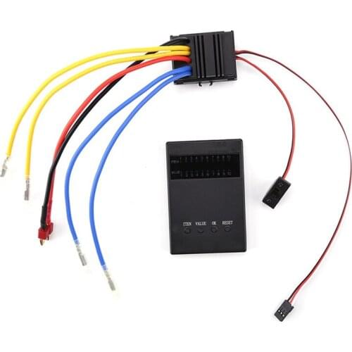 80A ESC Brush Electric Control Speed Controller ESC Waterproof Double-Brushed for 1/8 RC Climbing Cars