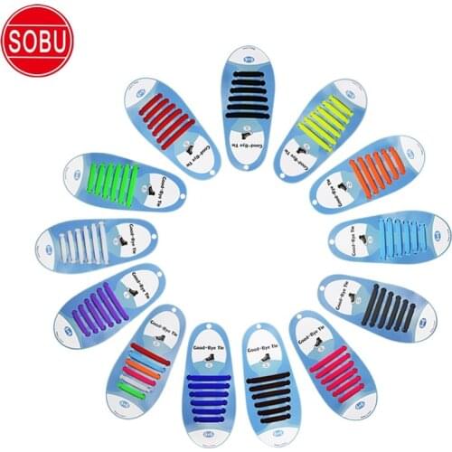 Second Version Silicone Elastic Shoelaces Special No Tie Shoelace Lacing Kids Adult Sneakers Quick Shoe Lace