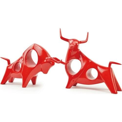 Modern minimalist decor 2PC Furnishing resin handicraft ornaments on the living room office decoration Home