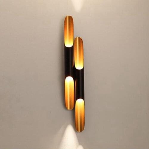 Modern LED Wall Light Replica Delightfull Coltran Wall Sconce Lamp Aluminum pipe Wing black golden home for coffe KTV wall lamp
