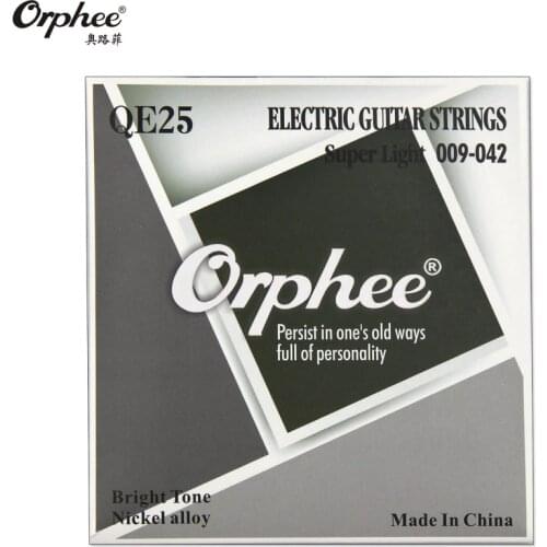 Orphee QE25 009-042 Electric Guitar Strings Hexagonal Nickel Alloy Extra Super Light Bright Tone Guitar Parts accessori