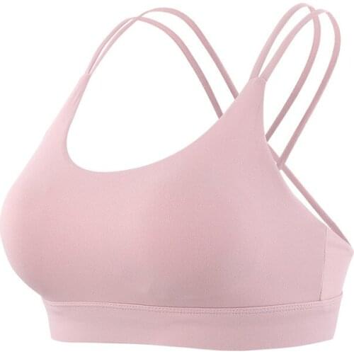 Thin Yoga Bra with Beauty Back Gathered Sports Underwear Shock-proof Running Bra