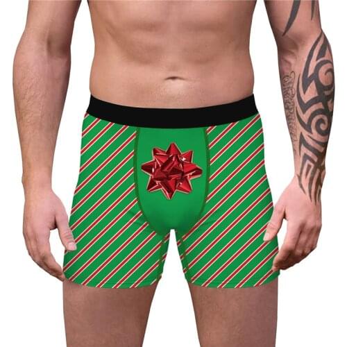 3D Christmas Print Mens Panties Male Underpants Man Funny Boxers Novelty Boxer Shorts Humorous Underwear Homme Calzoncillos