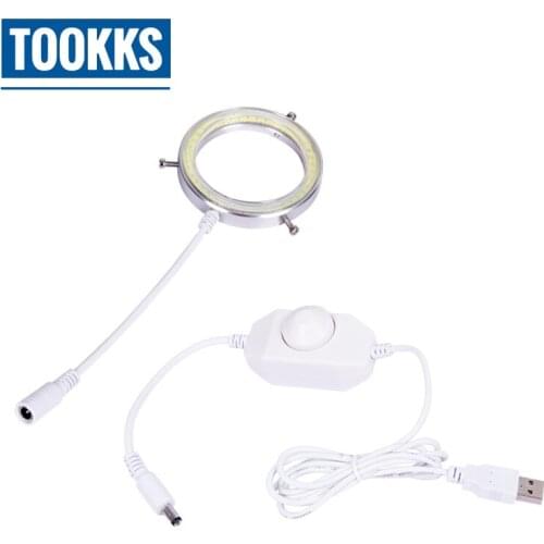 Kaisi Ultrathin 60 LED Adjustable Ring Light illuminator Lamp For STEREO ZOOM Microscope USB Plug Mobile Phone Repair Tool