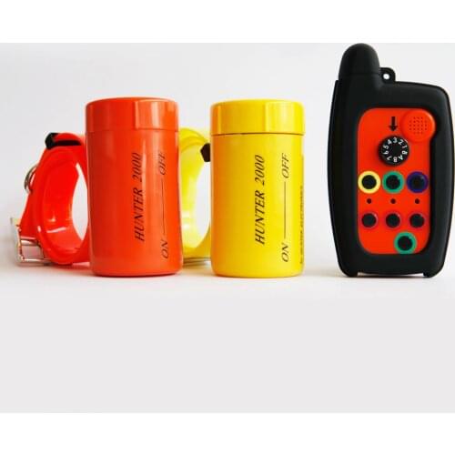 WATERPROOF REMOTE HUNTING DOG BEEPER COLLAR HUNTER-2000 FOR 2 DOGS NEW MODEL 2020 WITH BLUETOOTH FUNCTION