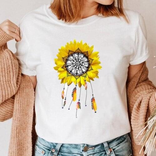 Women Graphic Top Flower Floral New Style Print Clothing 90s T Shirt Female Tee Ladies Fashion Short Sleeve Cartoon T-shirt