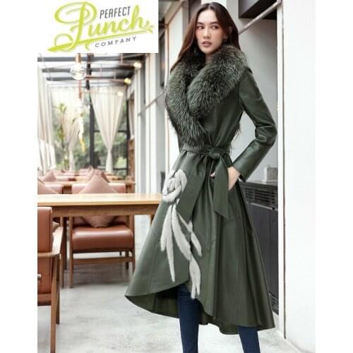 Women Jacket Genuine Leather Sheepskin Duck Down Winter Coat Woman Fox Fur Collar Windbreaker for Womens Clothing SNA17047 YY742