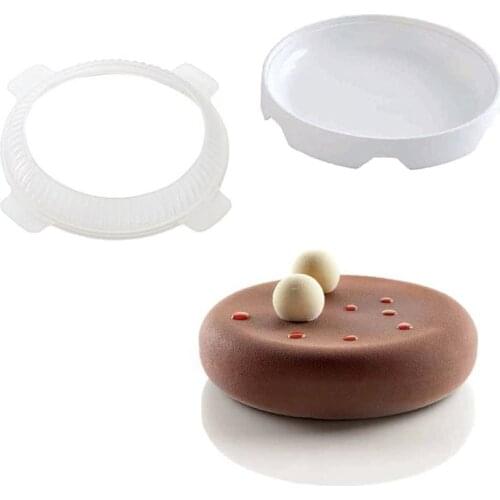 1set Round Eclipse Silicone Cake Mold For Mousses Ice Cream Chiffon Cakes Baking Pan Decorating Accessories Bakeware Tools