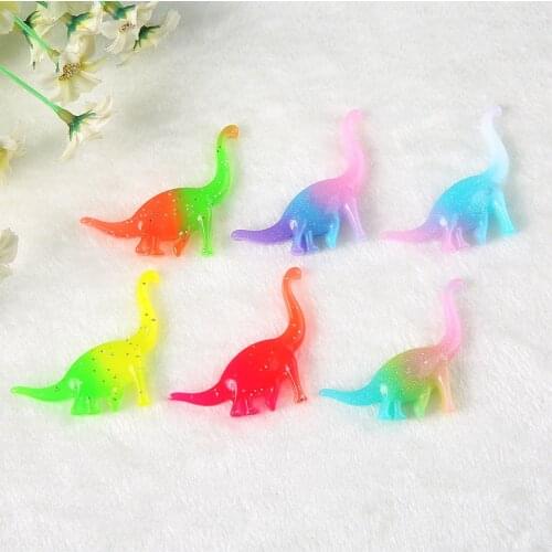 10Pcs 49*39mm Catoon Dinosaur Charms Flatback Resin Cabochons Colorful Animal Crafts for Pendant Earring Diy Making