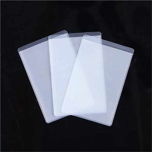 10pcs/set of PVC Transparent Matte Card Holder Womens and Mens ID Card Protective Cover Waterproof and Wear-resistant