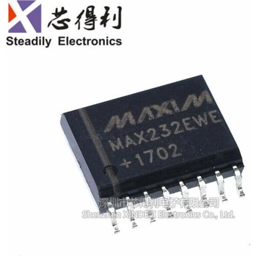 10pcs/lot New MAX232 MAX232CWE MAX232EWE RS-232 Transceiver SOP16-7.2 Wide-Body