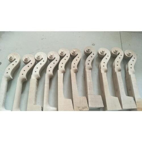 10 pcs violin scrolls 4/4 flamed maple hand carved