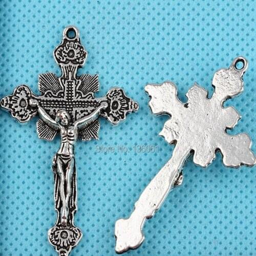 25PCS Vintage Silver Twine Cross Charms Pendant Alloy For Fashion Jewelry Making Bracelet Necklace DIY Handcraft Accessories W01