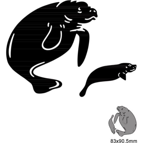 2pcs Metal Cutting Dies for Scrapbooking Dies Animal Seal Stencil Handmade Paper Card Making Model Craft 2021 Decorat