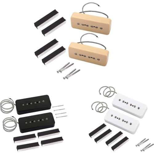 2 Pieces P90 Soap Bar Humbucker Pickups Neck&Bridge for Electric Guitar Replacement