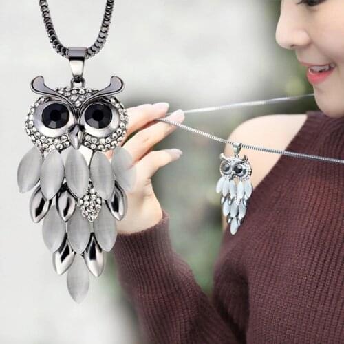 2021 New Original Crystals from Swarovskis Retro owl Choker Necklaces Fine Jewelry Jewelry For Women Party