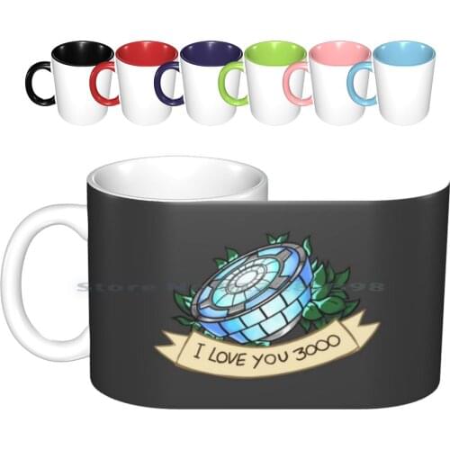 I Love You 3000 Ceramic Mugs Coffee Cups Milk Tea Mug Tony Stark Mcu Comics Movies Geek Nerd Cute Love Endgame Stark Arc