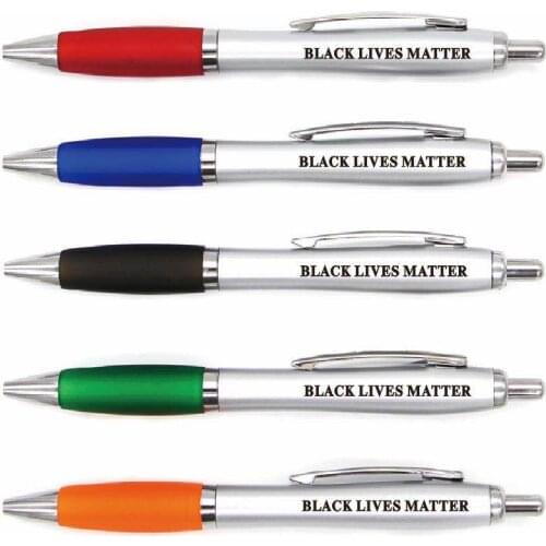 500pcs/lot black lives matters pen Promotional Advertising Logo Pen with Advertising Gift Plastic Press pen