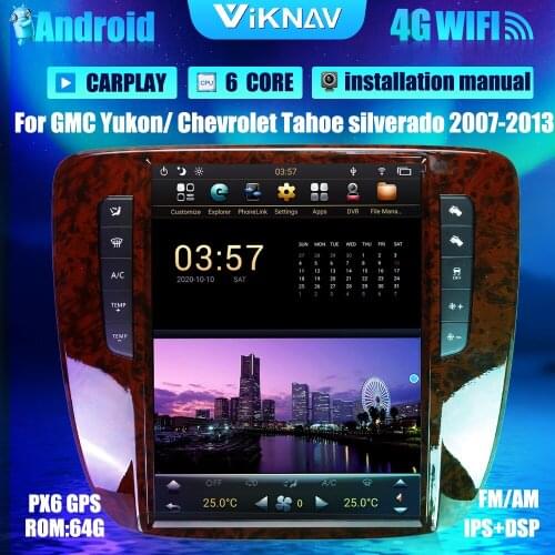 PX6 Android car Radio for GMC Yukon/ Chevrolet Tahoe silverado 2007-2012 car stereo auto radio DVD 2din