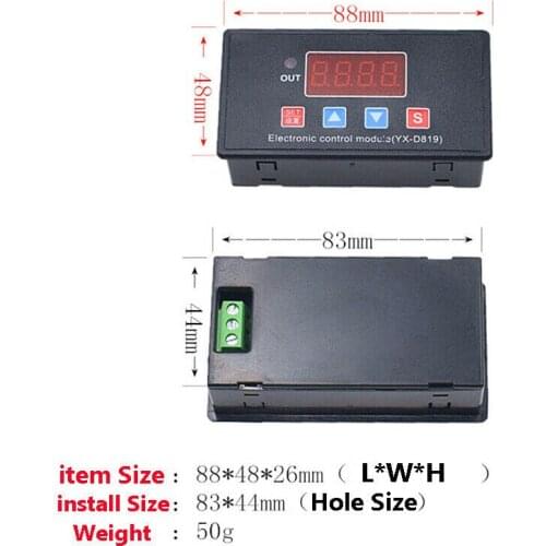 DC 5V/ 12V/ 24V Signal Trigger Time Turn ON/OFF Cycle Timer Relay Switch P1-P31 Functions Delay Module+ Case