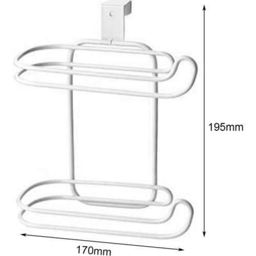 Bathroom Toilet Seat Roll Paper Holder Hanging Organizer 2 Layers Stainless Steel Tissue Towel Shelf Kitchen Storage Rack Door