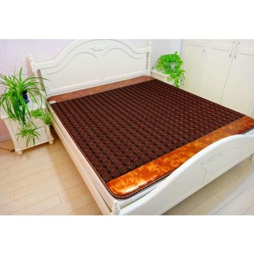 HOT heating jade mattress therapy heating tourmaline massage mattress heated germanium cushion Free Gift eye cover