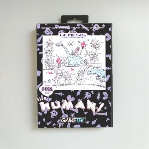 The Humans - USA Cover With Retail Box 16 Bit MD Game Card for Sega Megadrive Genesis Video Game Console