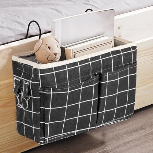 For Creative Fabric Storage Hanging Bag Household Bedside Sofa Storage Artifact Storage Bag Hang Sundries Holder Organizer