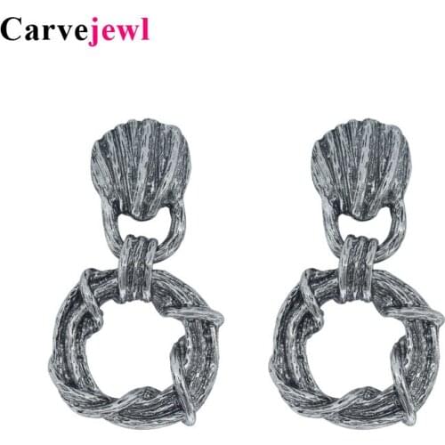 Carvejewl square drop earrings geometrical shape simple fashion vintage Earrings for women jewelry post big gold earrings hot