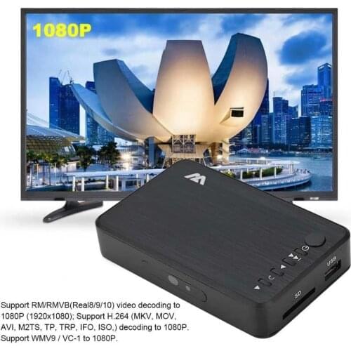 Mini Full HD Media multimedia Player Autoplay 1080P USB External HDD Media Player For SD Disk VGA AV Output FOR MKV RMVB