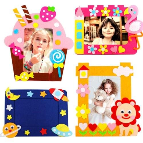 DIY Non-woven Picture Frame 3D Photo Frame Children Non-woven Stickers Handmade DIY Toys Material Package Craft Toys