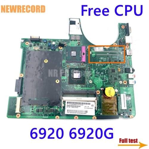 NEWRECORD 6050A2184401-MB-A02 MBAPD0B001 MB.APD0B.001 For acer aspire 6920 6920G laptop motherboard 965GM DDR2 Free CPU