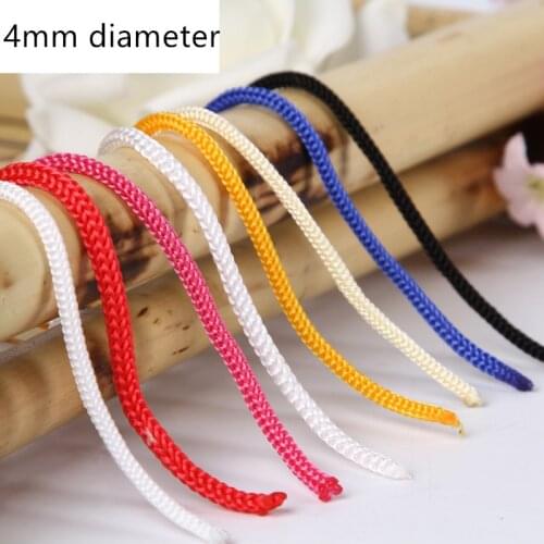 4mmX100M/PCS Polypropylene Silk / PP Yarn Rope Soft Rope Ccraft toys String Pull Imitation Nylon hollow Exhibition Badge Lanyard