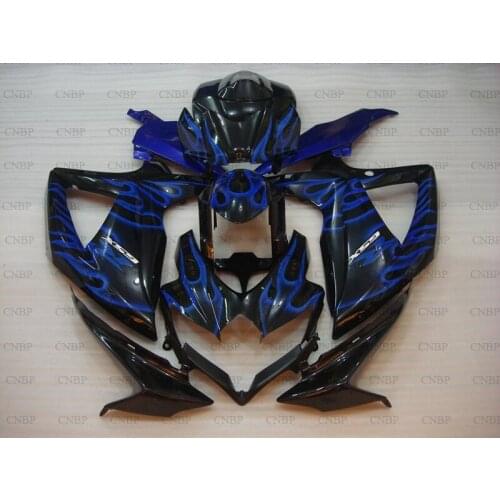 For Suzuki GSXR750 2008 - 2010 K8 Abs Fairing for Suzuki GSXR750 09 10 Fairing Kits GSXR750 2010 Black Blue Frame Fairing