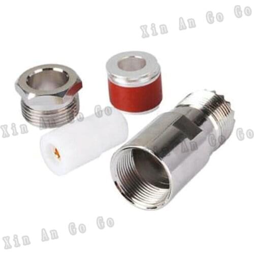 UHF SO239 female crimp RF Coxial connector SO239 UHF female straight Crimp for 50-7 7D-FB LMR400 coaxial cable fast ship