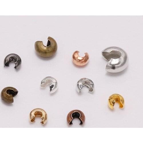 Handmade DIY For Jewelry Making DIY necklace Crimp End Beads Copper DIY Bracelet