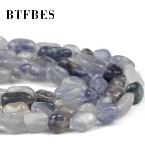 Wholesale Natural Irregular Lolite Gravel Smooth Loose beads for DIY bracelet necklace Pendant Accessories Jewelry making