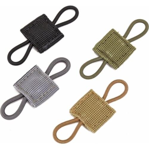 4 Pcs MOLLE Platform Hiking Accessories Elastic Molle Ribbon Buckle Binding Retainer for PTT Antenna Stick Pipe G32E
