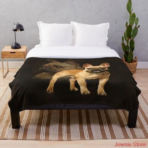 French Bulldog Frenchie Dog Throw Blanket Bedspread Soft Throw Bed Sofa Cover For Kids Child Girls Boys Christmas Xmas Gift