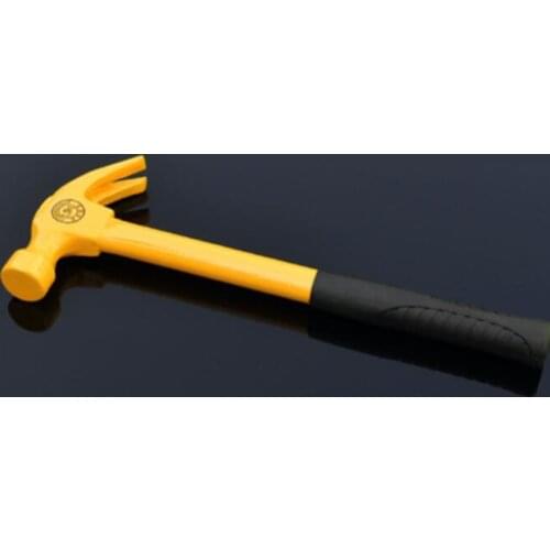 Round head rubber handle Magnetic claw hammer For woodworking and Electronic tool, hammer woodworking tool length 290/330mm