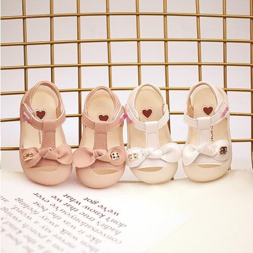 Summer 2021 baby walking shoes bowknot sandals clogs jelly soft bottom non slip Baotou sandals