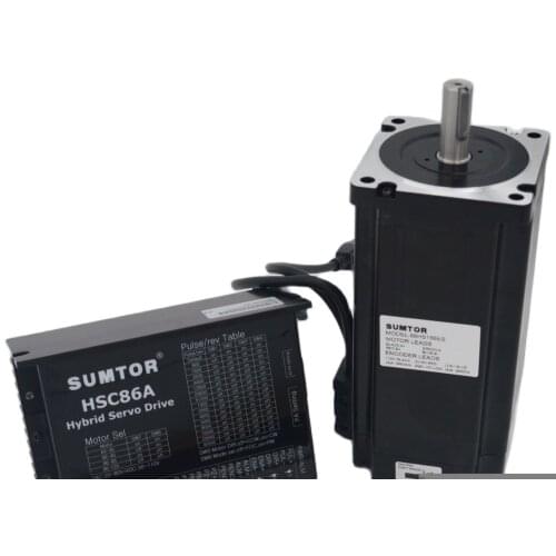 Closed loop system nema 34 stepper with encoder 156mm motor body length 12N.m holding torque 6A current