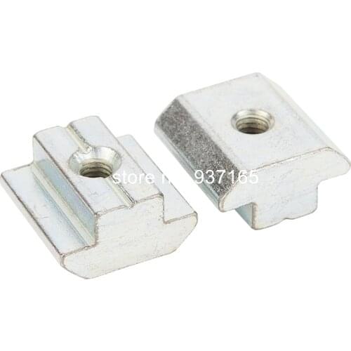 50pcs 20pcs Zinc Plate Coated T Sliding Nut block M4 M5 M6 M8 for 3030 Aluminum Profile slot 8mm M4 M5 M6 M8