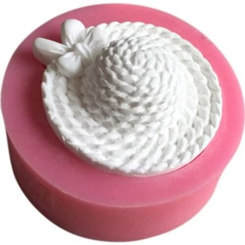 Straw Hat and bow Silicone Mold Sugarcraft Cake Decoration tools DIY jewelry Clay Resin charms Gum Paste icing candy mold T0651