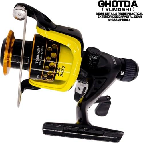 Carp Rear Brake Spinning Fishing Reel High Speed 5.2:1 Metal Spool Pesa Coil